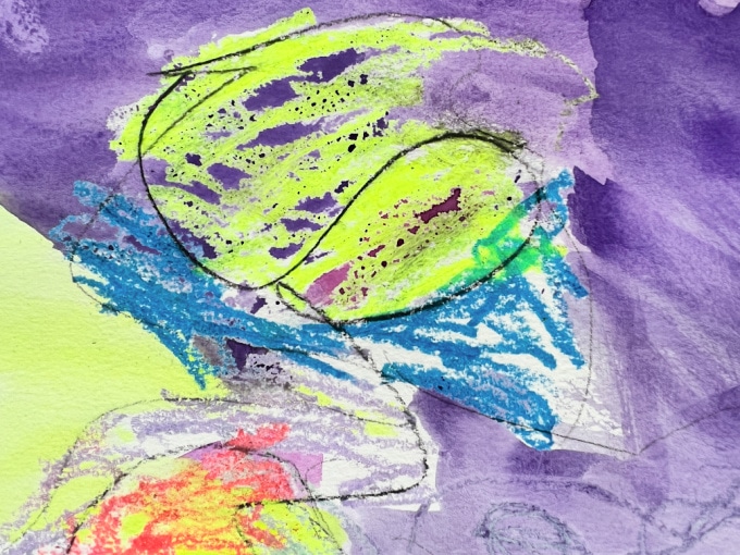 Easy Art Projects for Toddlers - Watercolor Resist Art with Oil Pastels