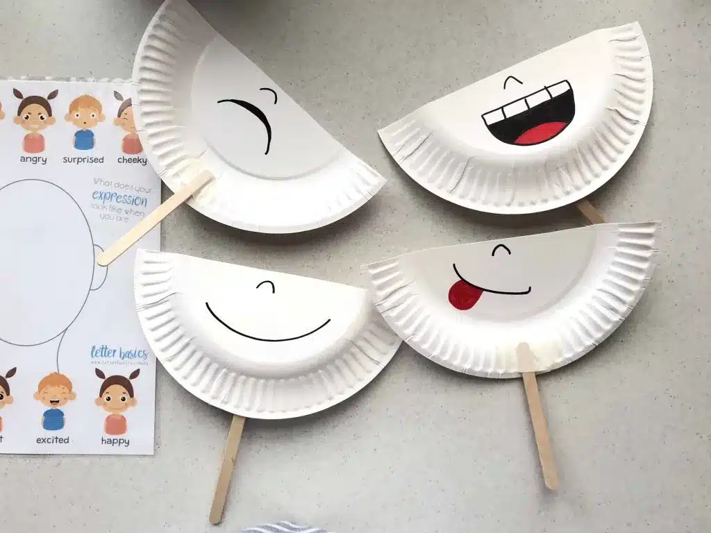 Emotion Activities For Toddlers - Paper Plate Emotion Masks