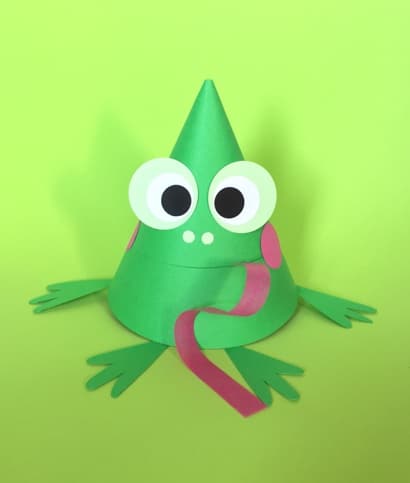 Frog Crafts for Toddlers - Cone Frog Paper Craft