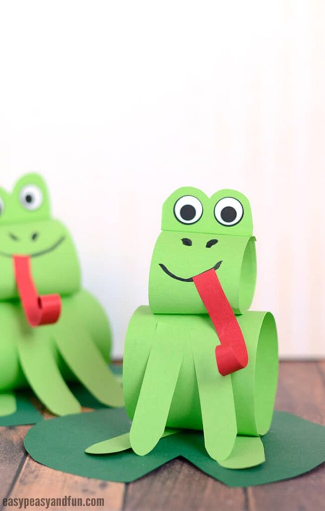Frog Crafts for Toddlers - Construction Paper Frog Craft