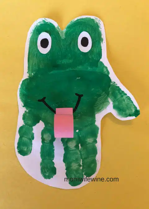 Frog Crafts for Toddlers - Handprint Frog