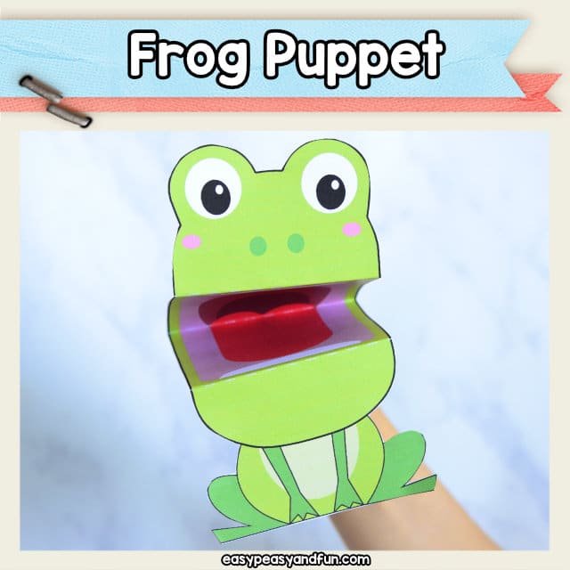 Frog Crafts for Toddlers - Printable Frog Puppet
