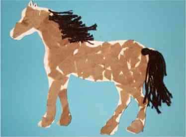 Horse Crafts for Preschoolers - Collage Horses