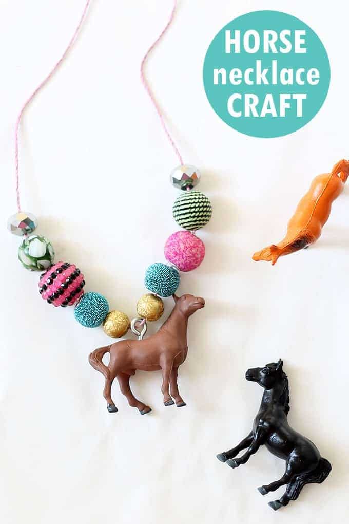 Horse Crafts for Preschoolers - DIY Horse Necklace Craft