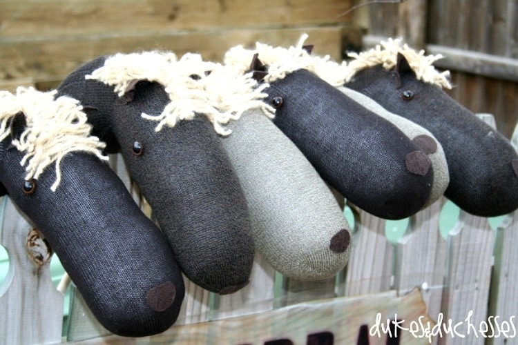 Horse Crafts for Preschoolers - DIY Upcycled Sock Stick Ponies