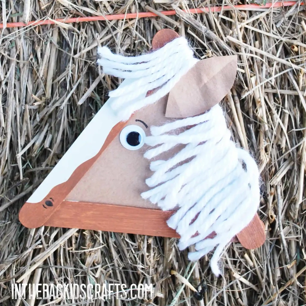 Horse Crafts for Preschoolers - Popsicle Stick Horse Craft