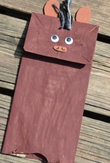 Horse Crafts for Preschoolers - The Horse Brown Bag Puppet