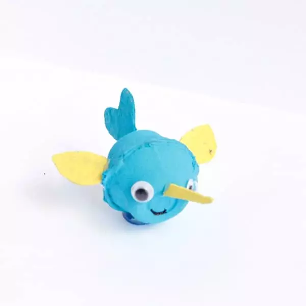 Zoo Animals Crafts for Toddlers - Narwhal Craft Using Egg Cartons