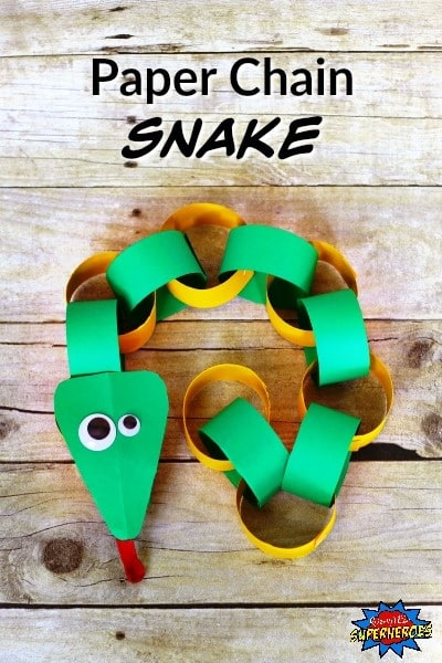 Zoo Animals Crafts for Toddlers - Paper Chain Snake