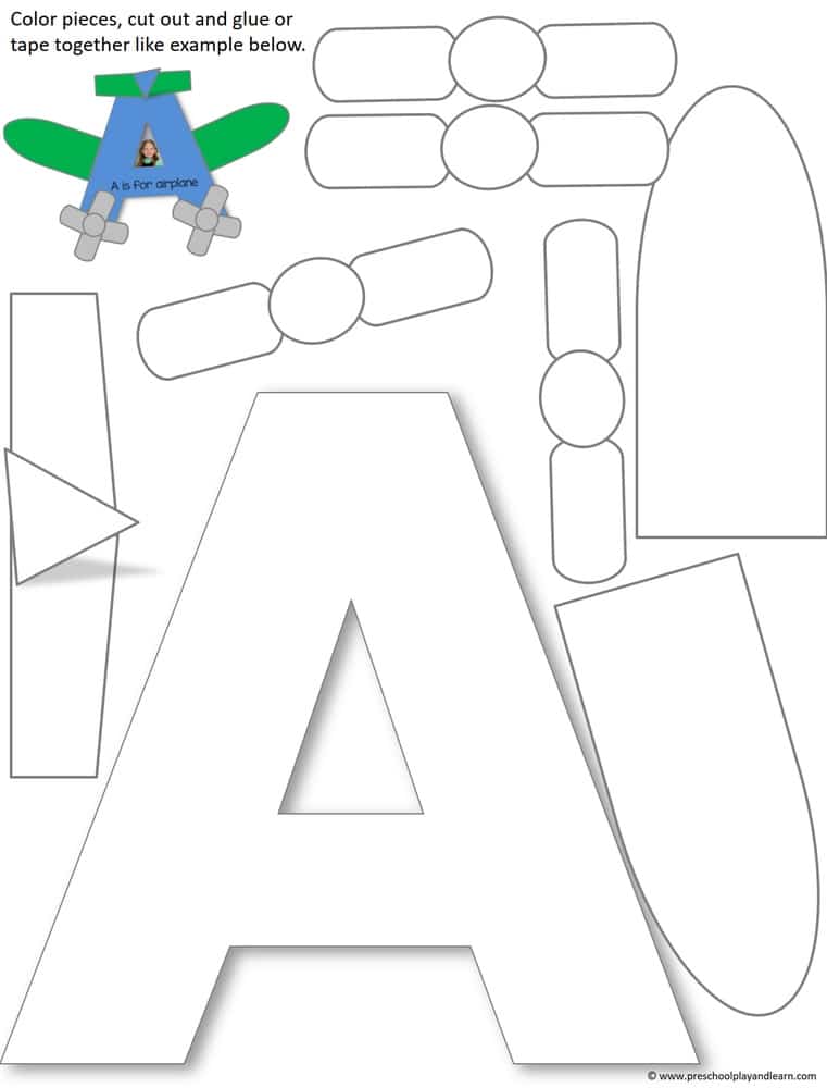 Letter A Crafts for Toddlers - A is for Airplane