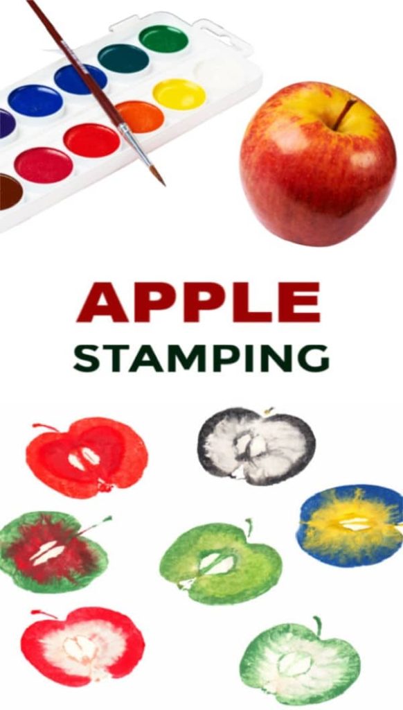 Letter A Crafts For Toddlers - Apple Stamping Kids Activities