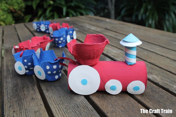 Letter-E-Crafts-For-Toddlers-Egg-Carton-Train-Craft