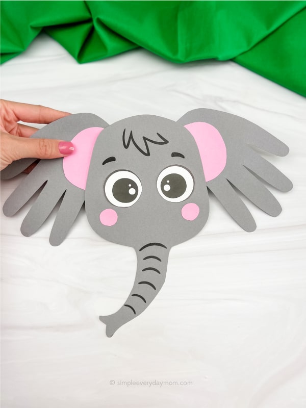 Letter E Crafts For Toddlers - Elephant Handprint Craft
