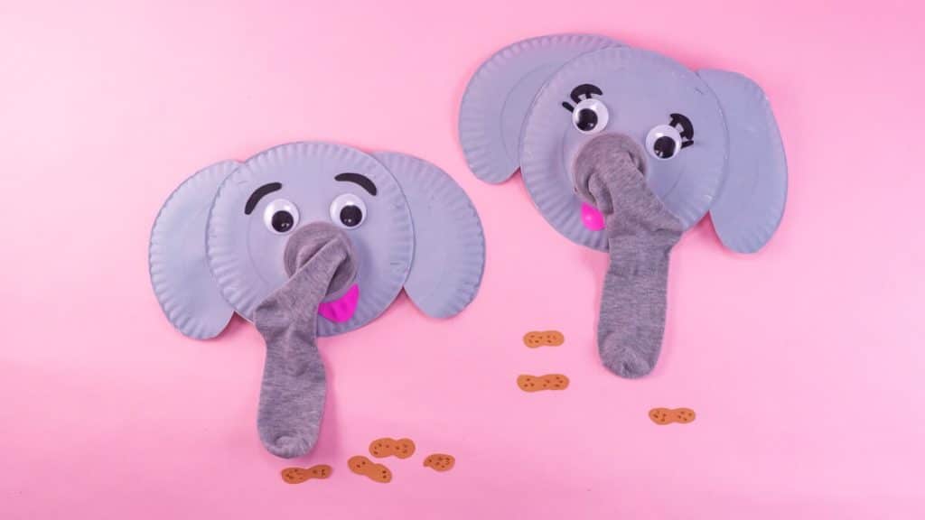 letter-e-crafts-for-toddlers-elephant-sock-puppet-craft