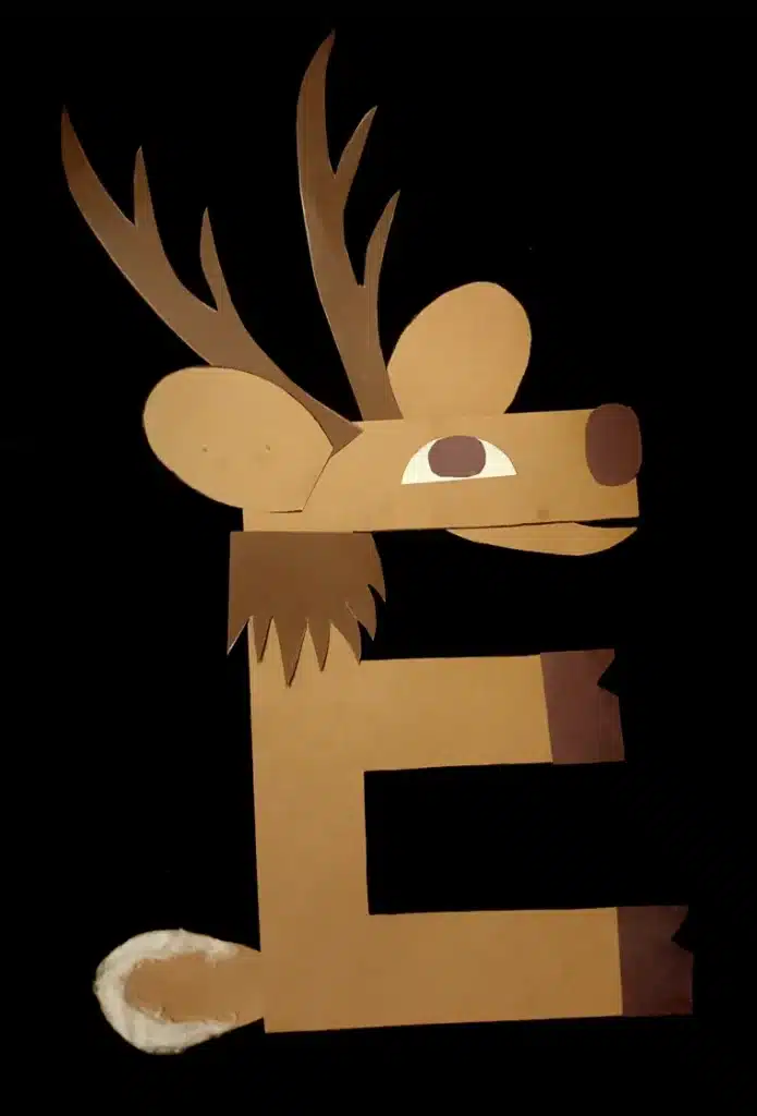 Letter-E-Crafts-For-Toddlers-Elk-Paper-Craft