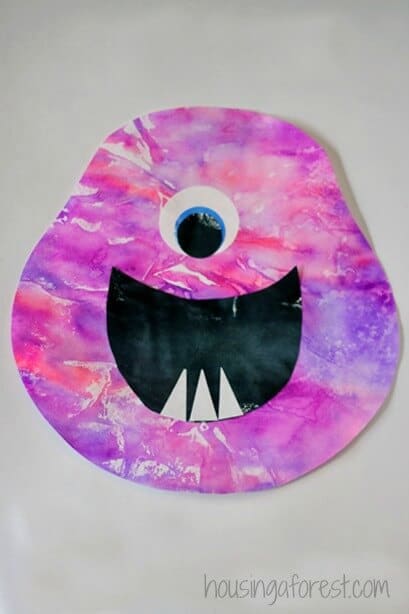 Letter G Crafts for Toddlers - Googly Eye Monster Art