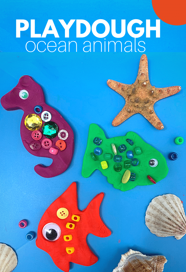 Letter U Crafts for Toddlers - Under the Sea Playdough Activity