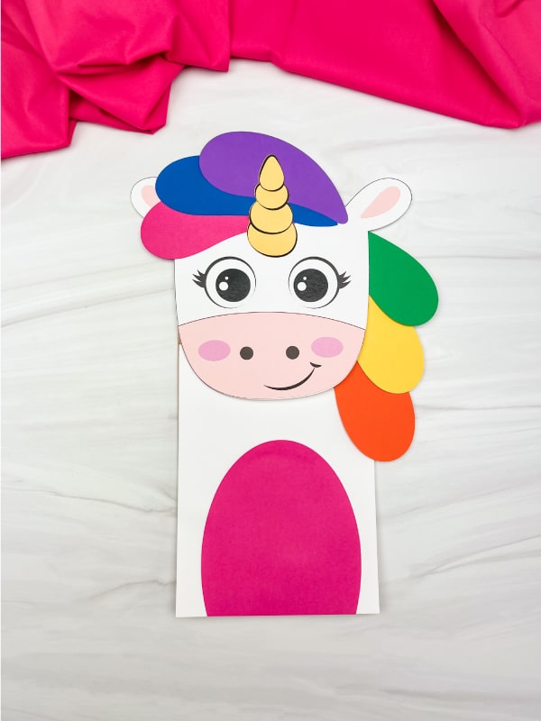 Letter U Crafts for Toddlers - Unicorn Puppet Craft