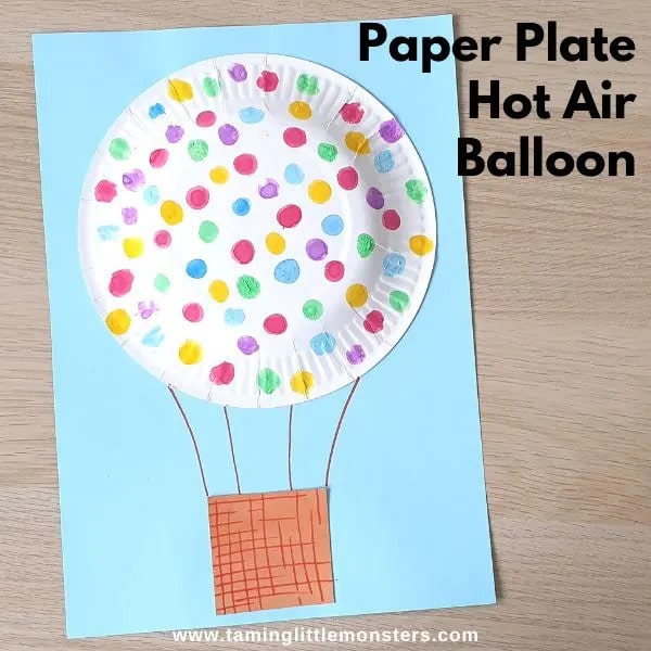 Letter U Crafts for Toddlers - Up, Up, and Away Hot Air Balloon Craft