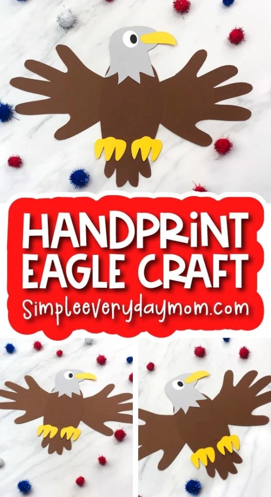 Patriotic Crafts For Preschoolers - Handprint Bald Eagle Patriotic Craft Ideas