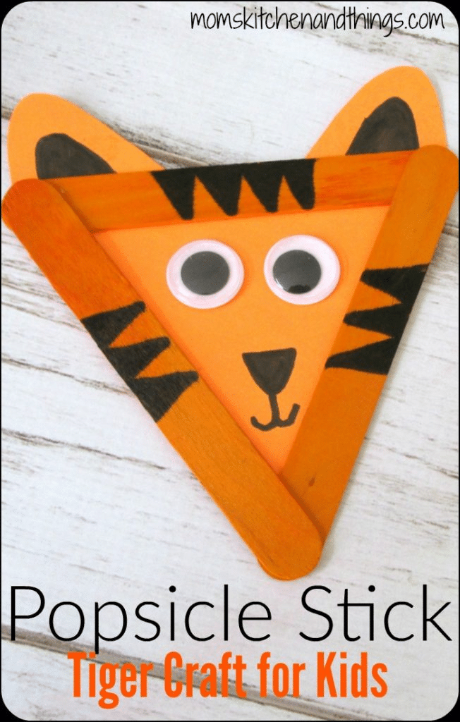 Tiger Activities for Preschoolers - Tiger Popsicle Stick Puzzle