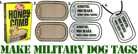 Army Crafts For Kids - Military Dog Tags Printables