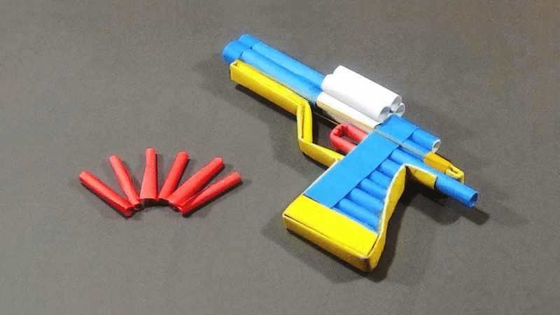 Army Crafts For Kids - Paper Pistol