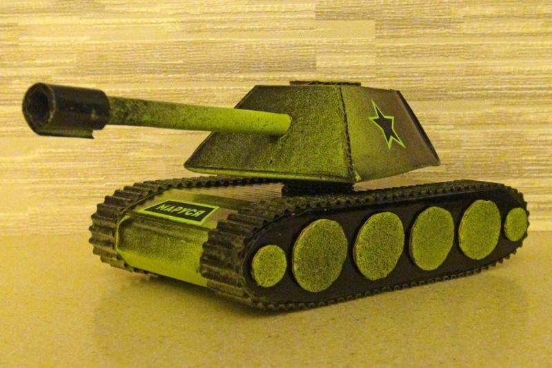 Army Crafts For Kids - Paper Tank