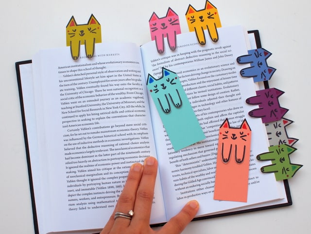 Cat Crafts for Toddlers - Cool Cat Bookmarks