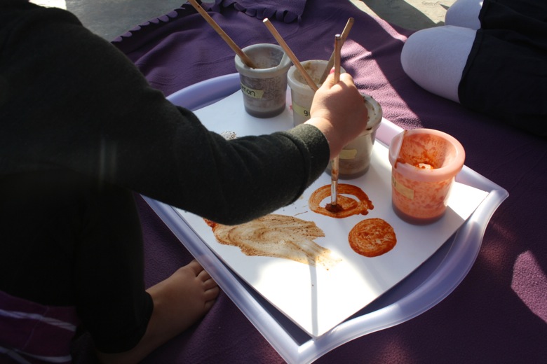 Messy Play Ideas for Toddlers - Spice Painting