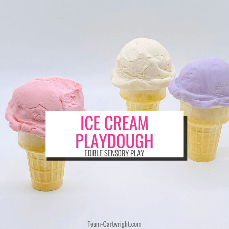 Messy Play Ideas for Toddlers - Ice Cream Playdough