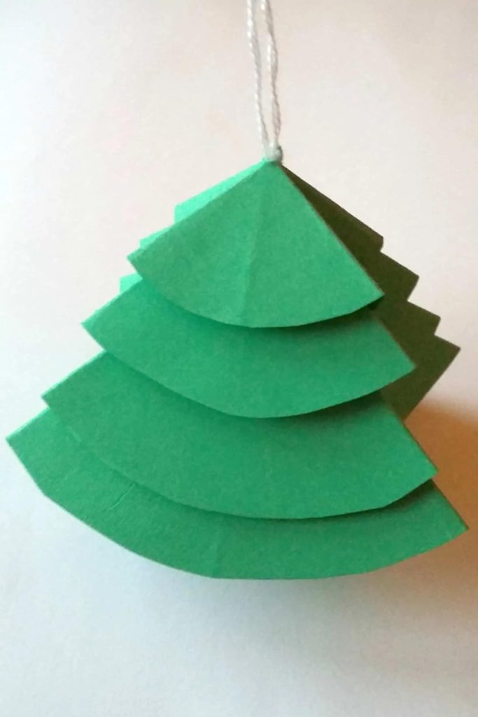 Ornaments Crafts for Toddlers - Folded Paper Tree